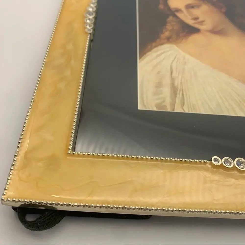 Gold Enamel Rhinestone Picture Frame - Picture 3 of 10